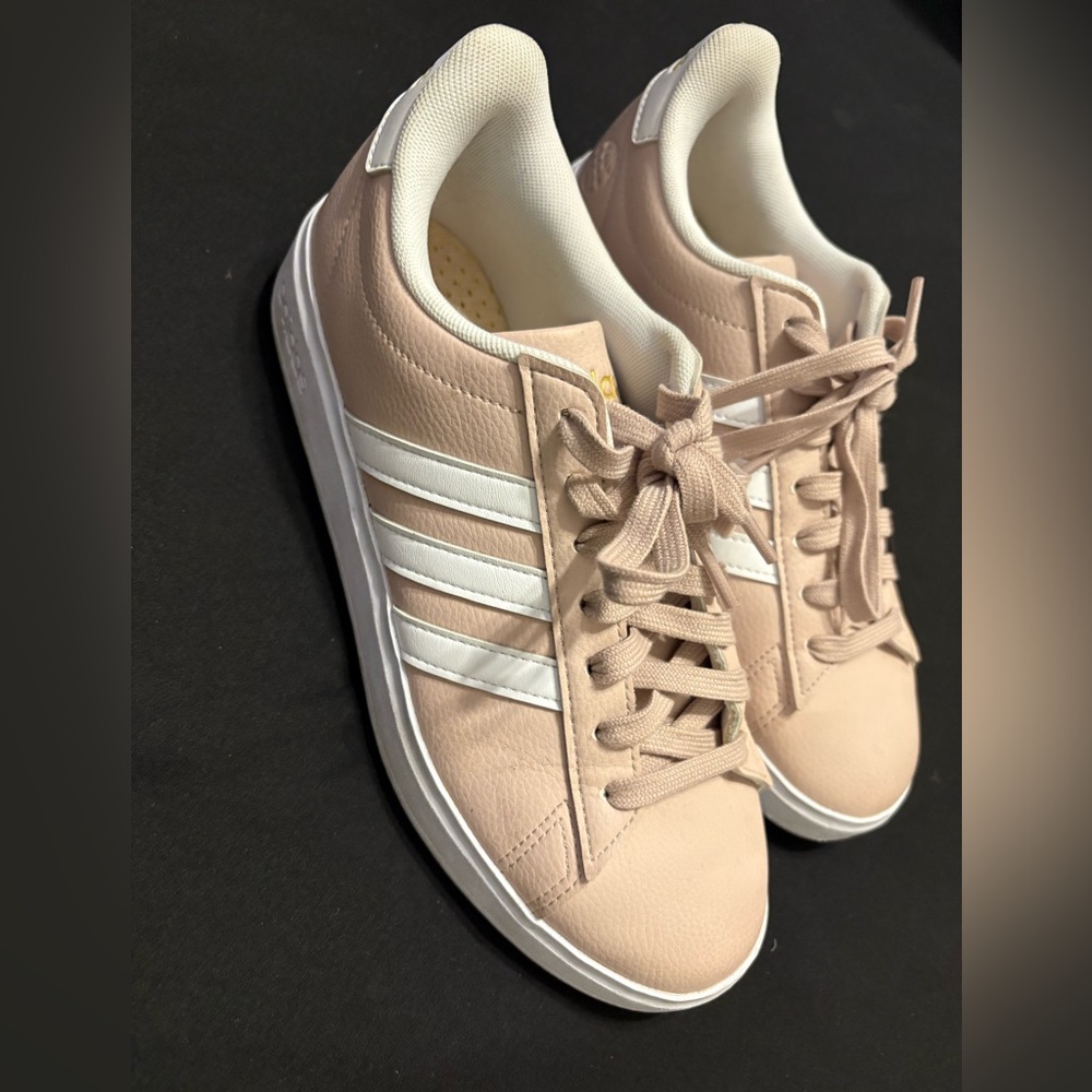 Adidas light Pink and White Retro Sneakers
